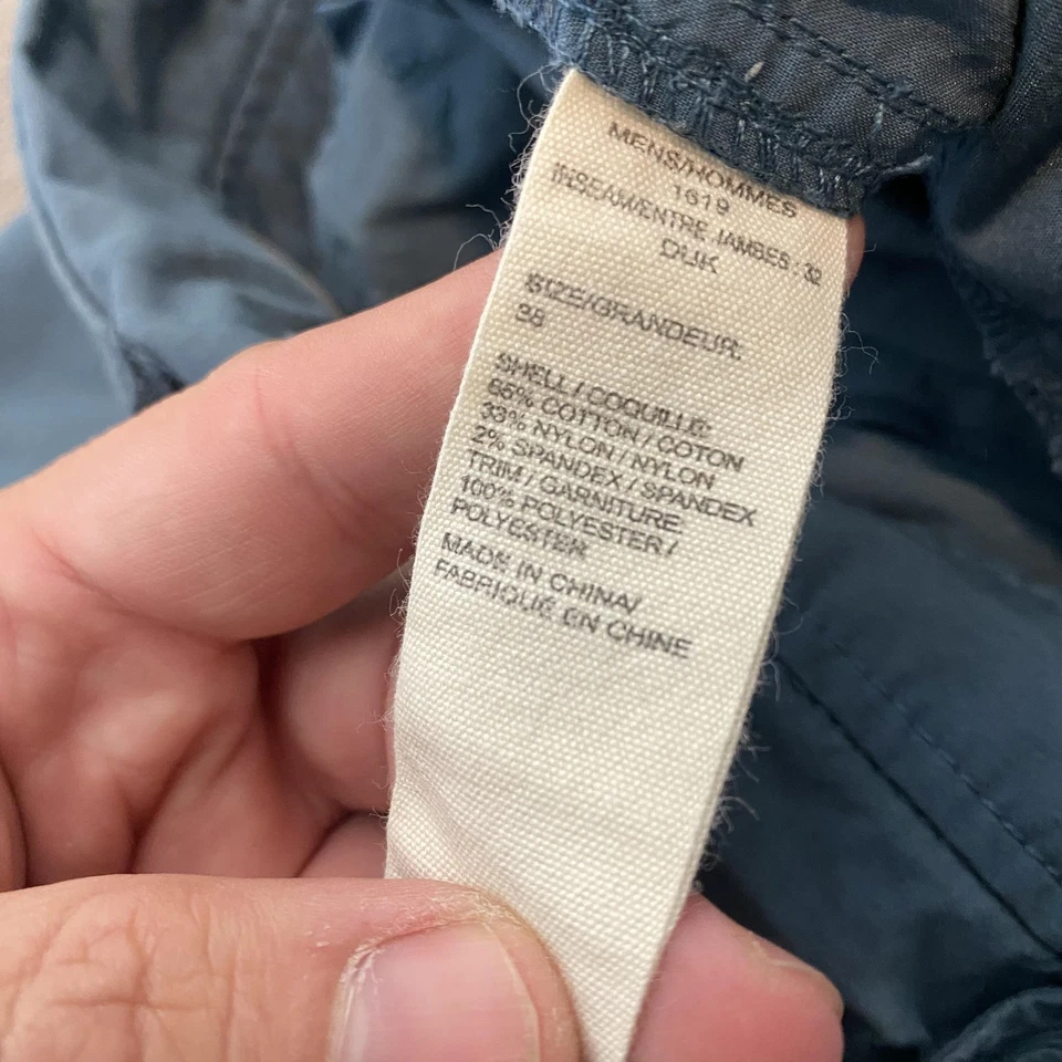 Pantalones Woolrich para Hombres 38x32 Azul Elastizado Nylon Mezcla de Algodón Senderismo Exterior Utilidad Foto 4 de 4