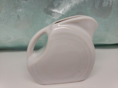 Fiestaware White Mini Disc Pitcher Fiesta  Small Creamer 5oz