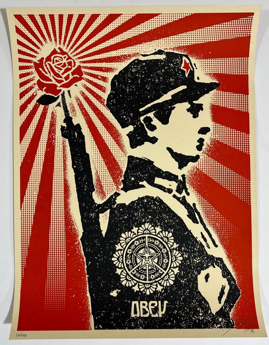 Shepard Fairey Obey Giant Rose Soldier 2006 Rare L/E 300 S/N