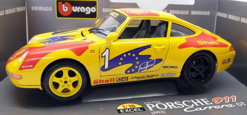 Bburago(ブラーゴ) Porsche 911 Carrera 1/18 Bburago 1:18 Porsche 911 Carrera Year 1993 yellow