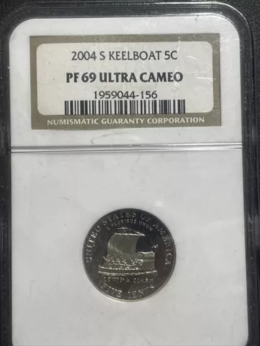 2004-S 5C KEELBOAT NICKEL NGC CERTIFIED PF69 ULTRA CAMEO