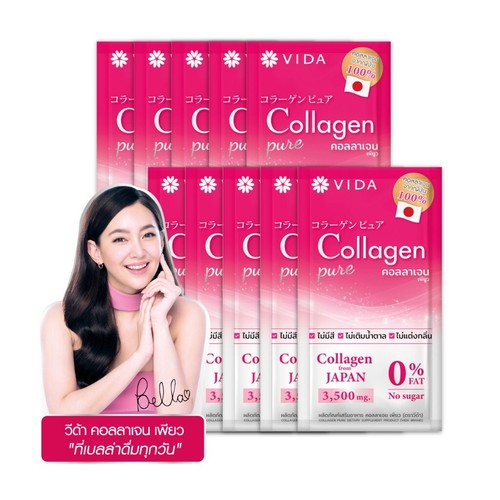 Vida Premium Collagen Pure Anti-Aging 3500 mg 0% FAT/Sugar 3.5g x 10 Sachets/Box - Picture 7 of 23