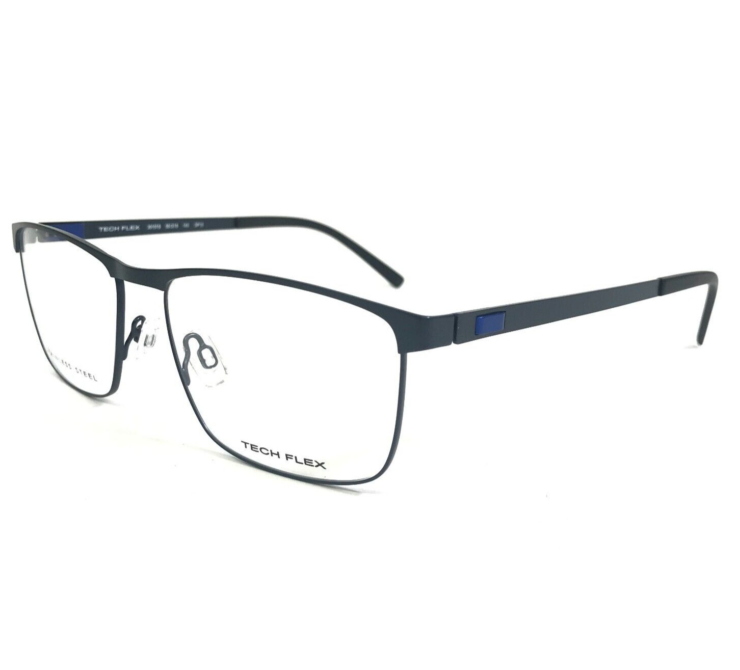 Tech Flex Eyeglasses Frames 30151S SP18 Navy Blue Square Full Rim 55-16-145