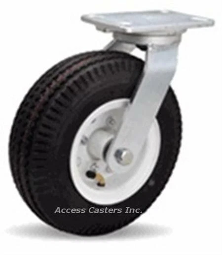 ACCESS CASTERS INC. S-7110-PR 10" Hamilton Cush-N-Aire Pneumatic Swivel Plate Caster 480 lb Capacity