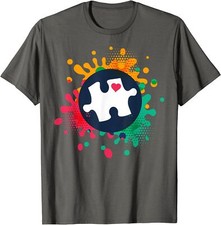 Autism Awareness Puzzle Piece Love Autistic Support Unisex T-Shirt