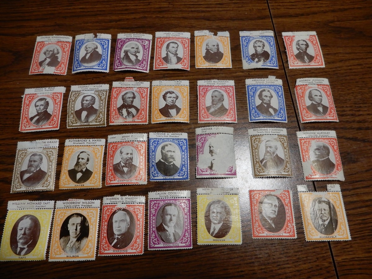 RARE COLLECTION - LOT OF 27 U.S. PRESIDENT STAMPS | eBay display picture 1