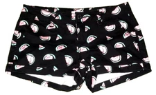 SO Shorts Black Size 3 Juniors Watermelon Print Cotton Blend B97
