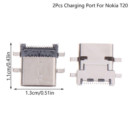 2 Pcs Type-c Charging Port For Nokia T20 USB Charging Interface Built-In Socket - Zdjęcie 3 z 12