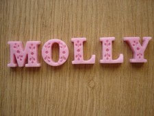 decorative edible letters / numbers for cake / cupcake  decoration ANY COLOUR :)