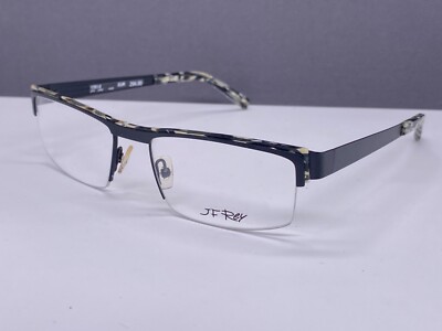 JF Rey Brille Herren Damen Eckig Schwarz Halbrand Groß L JF 2550 NP:294 