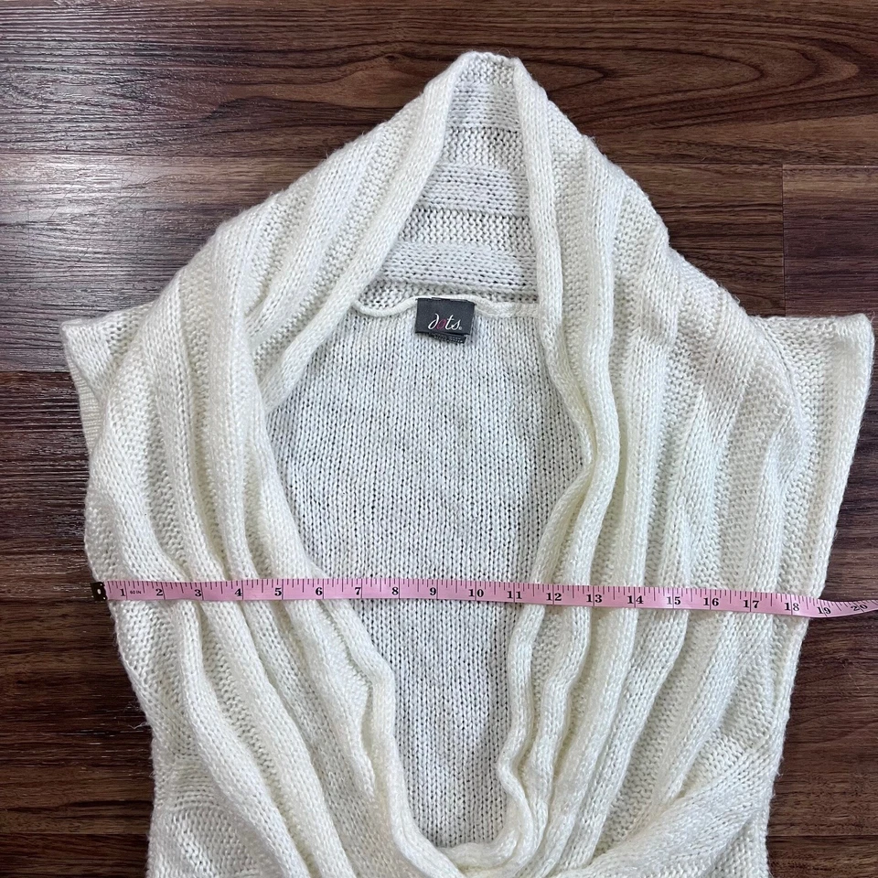 Camisa pulóver blanca sin mangas Dots acrílica para mujer talla mediana Foto 4 de 4