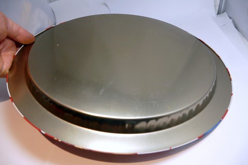 Round Metal Tin Serving Tray Pizza Fries Burgers Hot Dog Summer Fun USA American - Picture 5 of 7