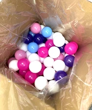 100 Count Pack Plastic Multi-Colored Fun Balls for Ball Pits Bounce House New
