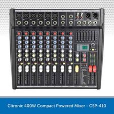 Citronic CSP-410 400W Powered Mixing Desk 10 Inputs With DSP DJ Live Stage PA