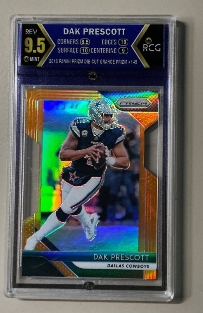 Dak Prescott #145 - 2018 Panini Prizm Football - Orange Prizm Die-Cut /249