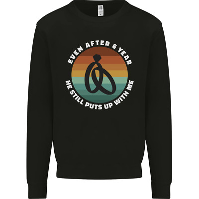 6 Jahre Hochzeitstag 6. Hochzeit Herren Sweatshirt Pullover