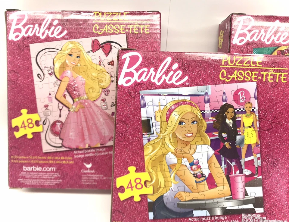 Модные кассетные пазлы Barbie (4) 48 шт. кардинал Mattel Кейт Хиггинс - Изображение 4 из 4