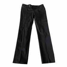 Guess Womens Size 31 Black Trouser Straight Leg Pant Pleated d42 