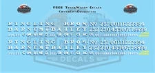 Ringling Bros. & Barnum Bailey Circus RBBB Truck/Wagon Decals HO Scale