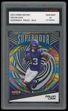 DALVIN COOK 2021 PANINI INSTANT SUPERNOVA 1ST GRADED 10 FOOTBALL CARD VIKINGS