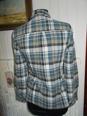 Chemisier Léger écossais Caroll - Coton Bleu/gris, Taille 40/M - Occasion Très Bon état
