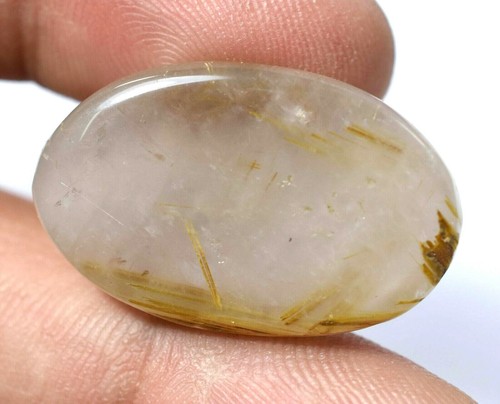 33.20 Ct Natural Rutilated Crystal Inside Brown Hair Top Quality Gemstone - Picture 3 of 4