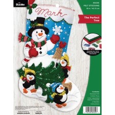Bucilla Felt Stocking Applique Kit 18" Long The Perfect Tree 89329E