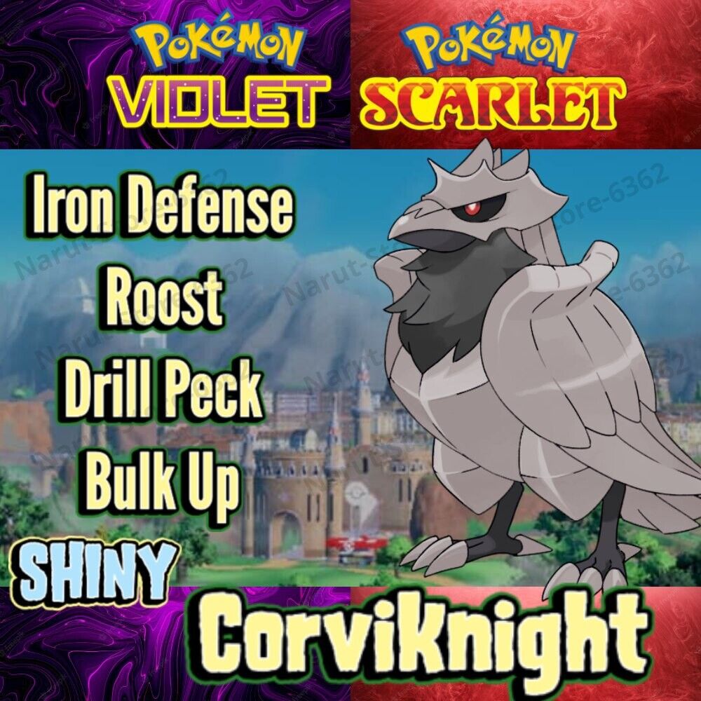 6IV Shiny Corviknight Pokemon Scarlet and Violet