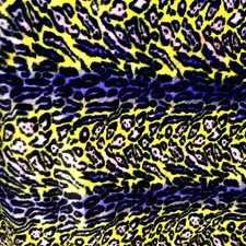 Neon NUCLEAR GRAPE Cheetah Leopard Faux Fur Fabric 62" BTY LIME PURPLE ORANGE