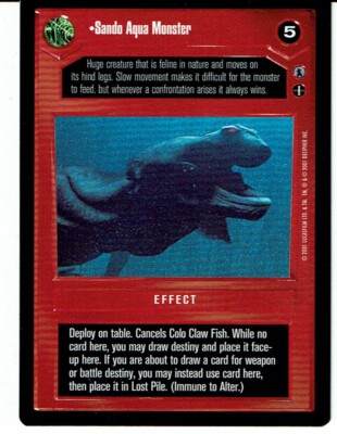 STAR WARS CCG REFLECTIONS III DARK SIDE PREMIUM SANDO AQUA MONSTER ex