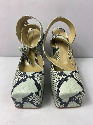 Bottega Veneta Snake-Embossed Leather Platform Heels EU38 | eBay