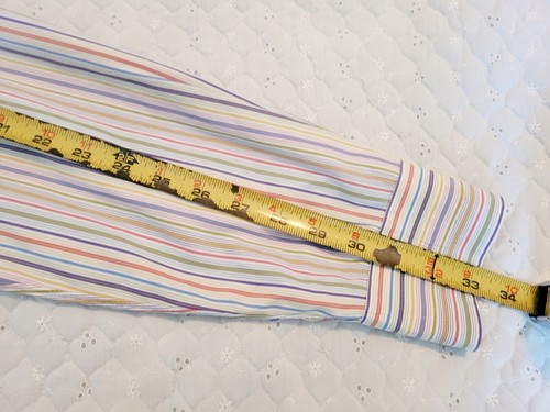 Gitman Bros Shirt Mens Size Large Multi-colored Strip Long Sleeve Made In USA - Picture 8 of 11