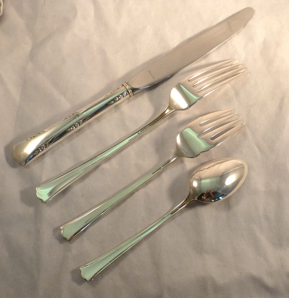 Greenbrier-Gorham Sterling 4 piezas tamaño cena lugar(s)-moderno Foto 2 de 4