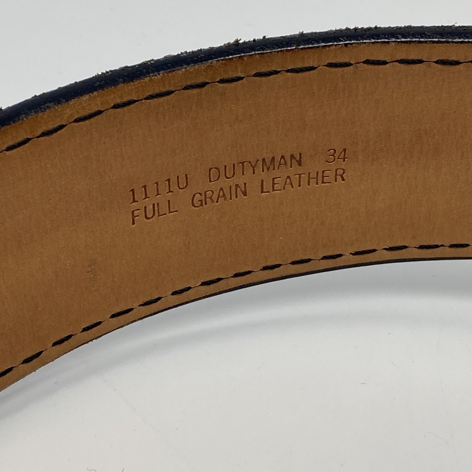 Dutyman 1111u Black Full Grain Leather Basketweave size 34 Service /Uniform Belt
