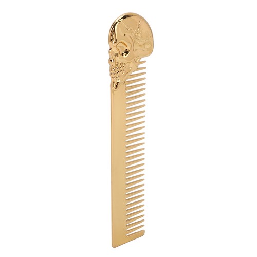 Portable Zinc Alloy Skull Pattern Pocket Beard Comb Prevents Static For Hair Sty - Picture 14 of 22