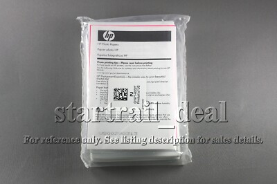 100 Sheets 4x6 HP Q1977 Premium Plus Photo Papers Glossy w/ Tab Inkjet Printers