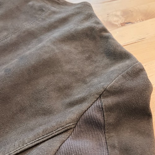 Muubaa $398 Suede Leather Blazer Short Jacket EU 34 US 0/2 XS Mason Grey/Brown - Picture 7 of 16