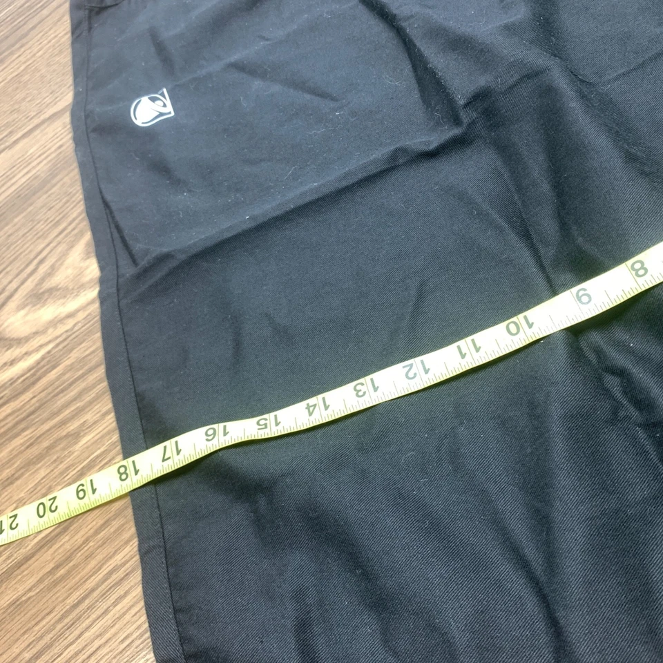 TACO BELL CREW UNIFORM BLACK COTTON TWILL TIE BACK WAIST APRON UNISEX - Image 4 of 4