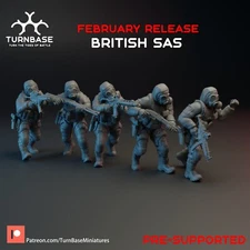 Turnbase Miniature Modern British SAS Hazmat Squad | Zona Alfa Spectre 20mm 28mm