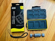 Koah Pro 2 in 1 Aluminum Shell Card Reader and Rugged Memory Card Storage Case