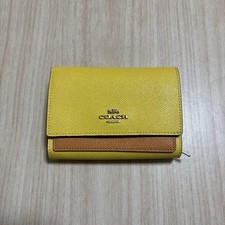 COACH Yellow Three-Fold Wallet