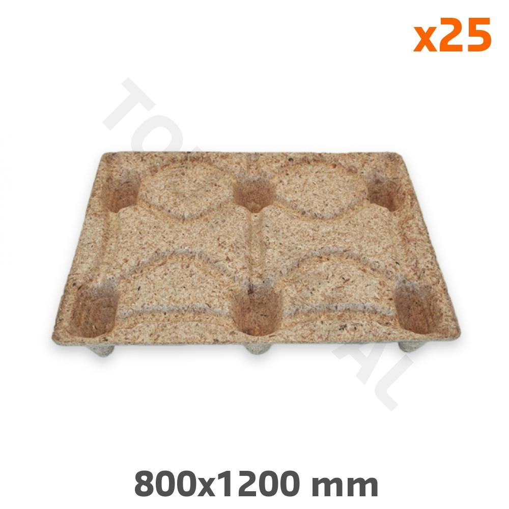 Palette agglo moulée 1200x800 emboîtable pour gagner 70% d'espace de stockage en réserve