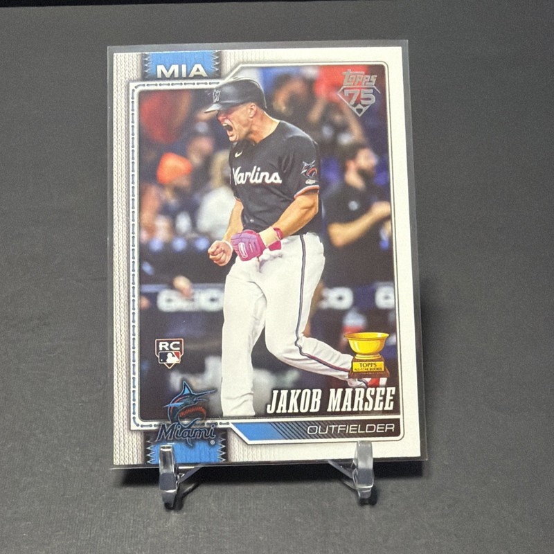 2026 Topps Jakob Marsee Rookie Card #37 Miami Marlins Baseball Card