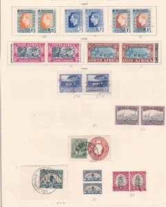 SOUTH AFRICA  ^^^^^^^1937-40   hinged and  used on page@rum782saa82