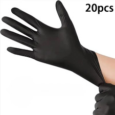 Black Nitrile Gloves Thickened Disposable Cleaning Gloves-Perfect for Tattoo, Ha