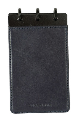 Levenger Circa Smooth Leather Pocket Size Discbound Notebook Navy Blue + Paper