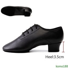 Men Latin Dance Shoes Black Low Heels Ballroom Dancing Shoes Tango Salsa
