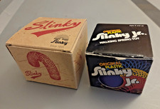 Pair Of VINTAGE SLINKY Toys in Boxes Jr. Collector's Edition