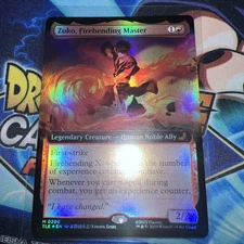 MtG Magic Zuko Firebending Master Extended art  Foil Avatar The Last Airbender