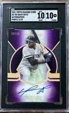 2021 Topps Diamond Icons David Ortiz PURPLE /10 SGC 10 w/10 AUTO
